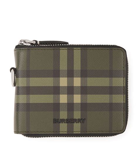 burberry zip around travel wallet|Burberry card case with strap.